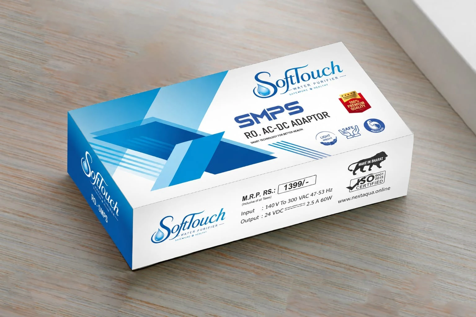 SoftTouch SMPS RO AC-DC adaptor retail box