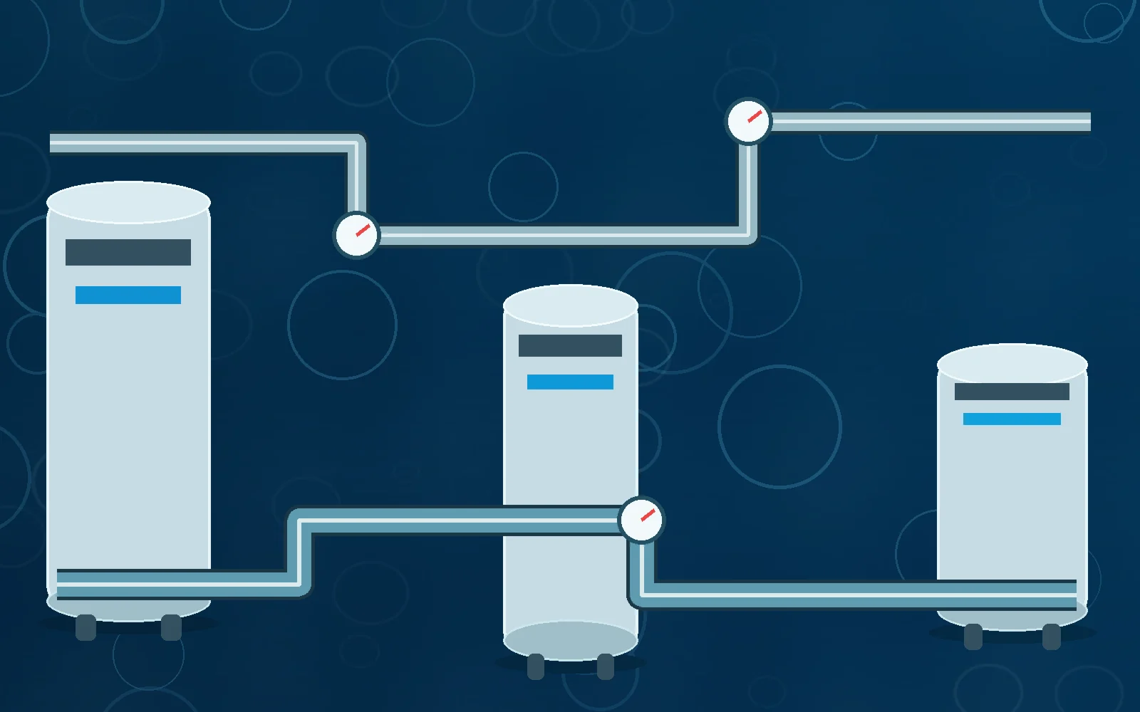 Industrial water treatment pipes and purification machinery